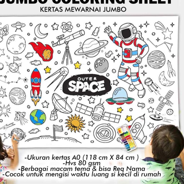 

MODISQ➯ JUMBO COLORING SHEET bisa custom nama KIDS GIANT POSTER 84x118cm KERTAS MEWARNAI BESAR MAINAN ANAK AOT ATTACK ON TITAN AMONG US SPACE PRINCESS CARTOON Jual Produk Ori