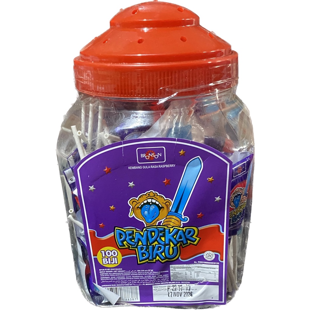 PERMEN LOLI JADUL KAKI HOT HOT  DAN PENDEKAR BIRU SAK ISI 25 TOPLES ISI 100