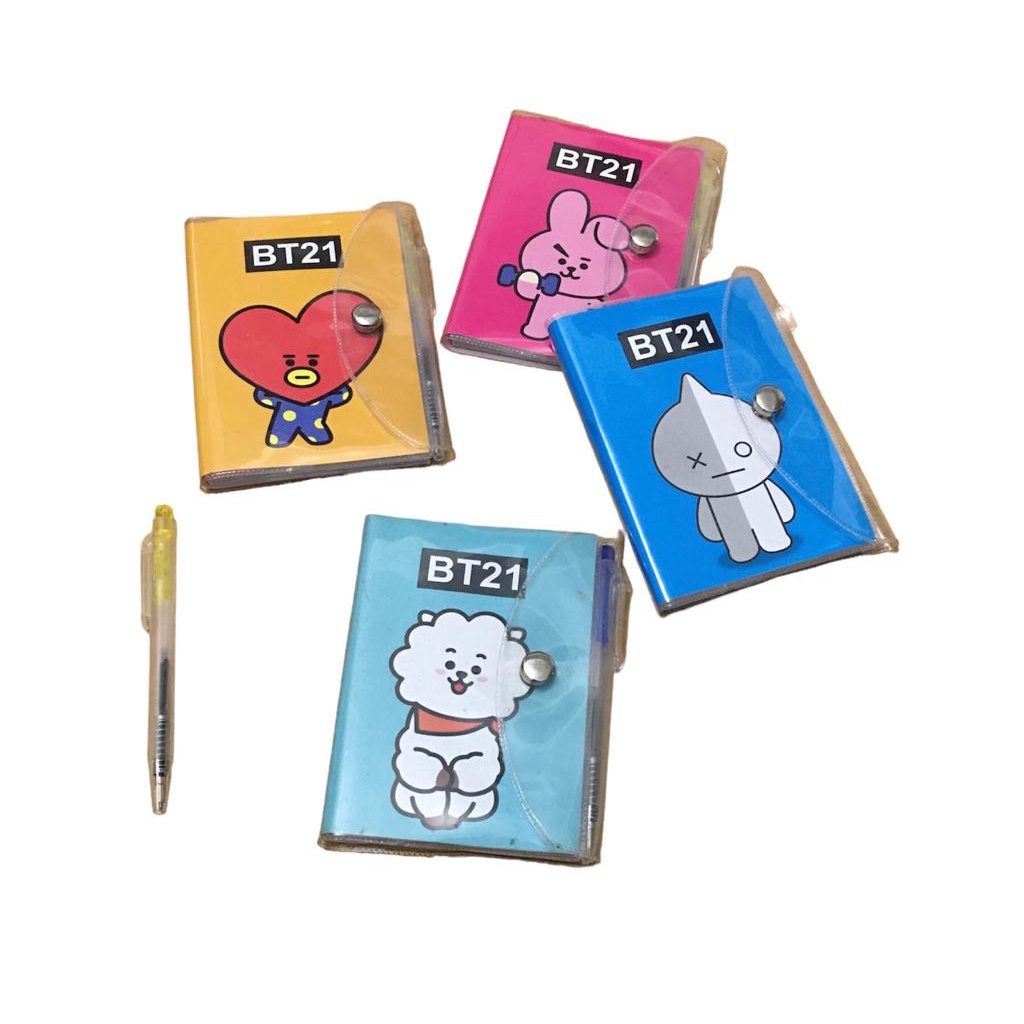 

notes mini memo motif fancy BT21 bulpen/notebook mini