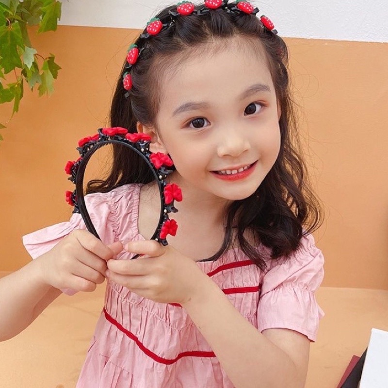 Bando Fashion Korea Jepit Rambut 2in1 Aksesoris Wanita Anak Dewasa Karakter Cantik