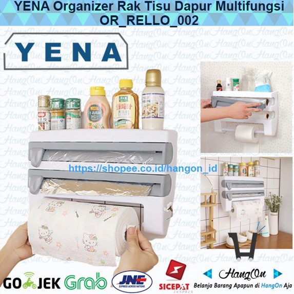 YENA Organizer Rak Tisu Dapur Multifungsi