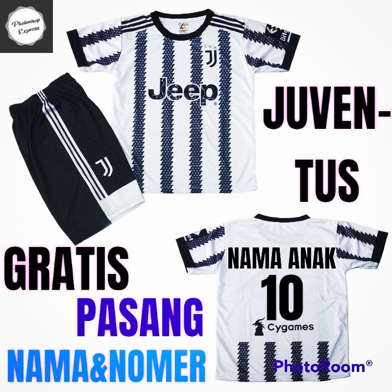 SETELAN JERSEY BOLA JUVENTUSS UMUR 5-12 THN/JERSEY BOLA ANAK ANAK