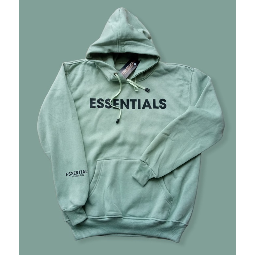 HOODIE ESSENTIALS FOG HITAM,ABU,KUNING,COKLAT  TAG LABEL CASUAL HYPEBEAST PREMIUM