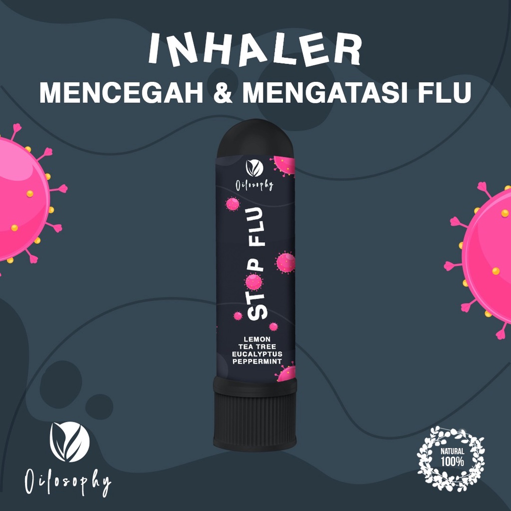 Inheler Stop Flu - Inhiler Hidung Minyak Esensial Aroma Terapi Flu - Obat Flu Dewasa - Plu dan Pilek - Obat Bersin Terus Menerus - Batuk Tengorokan Gatal - Flu Bersin Dan Mata Berair - Hidung Mampet Pilek - Pereda Sakit Seluruh Badan - Aroma Mentol Segar