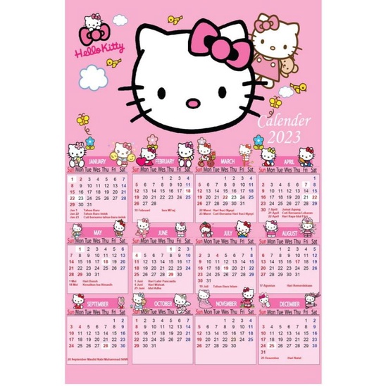 

kalender dinding 2023 hello kitty