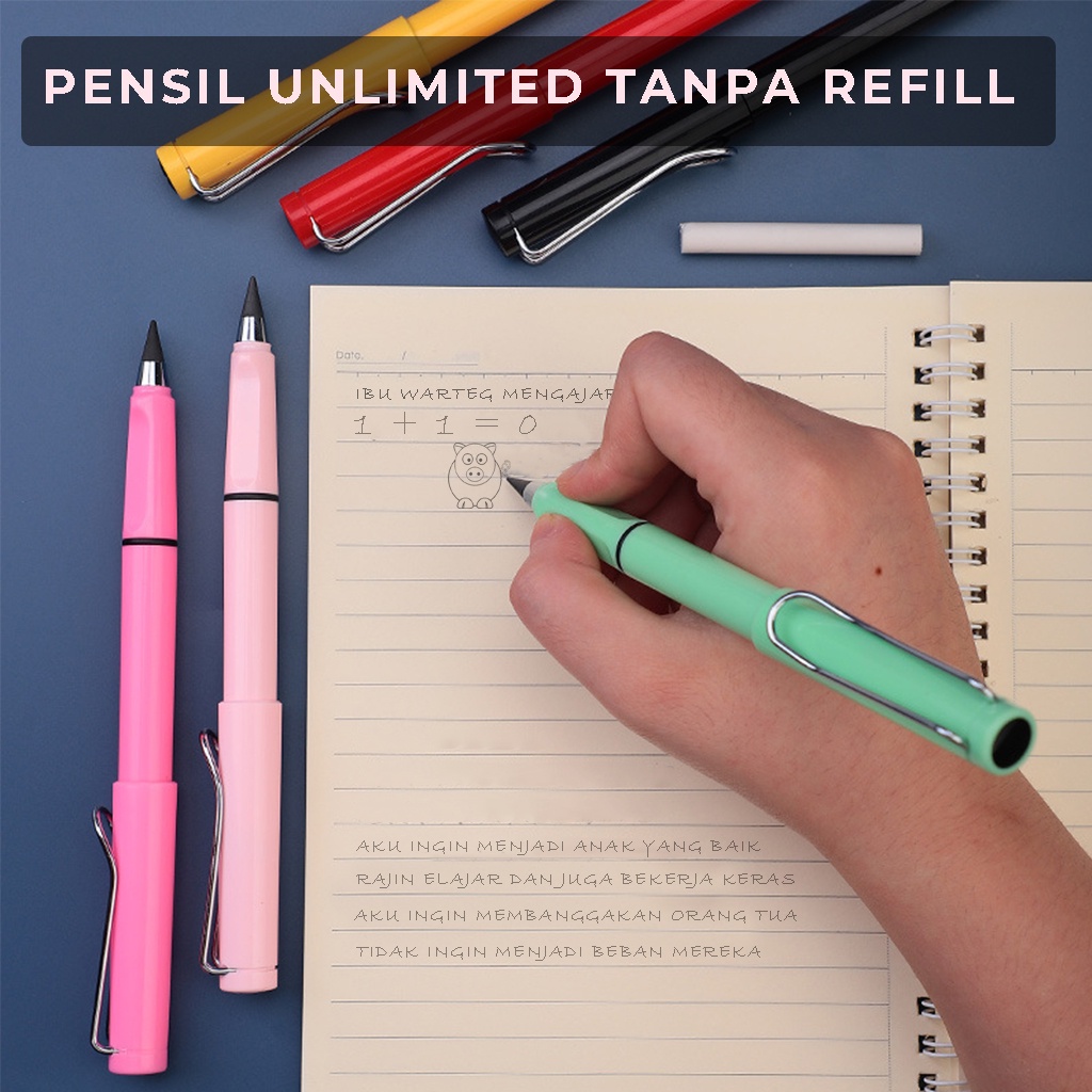 Pencil Eternal Pinsil Sekolah Unlimited Pensil Penghapus Pembersih Alat Tulis Gambar Tanpa Batas Eternal Pencil | GROSIRXPRESS