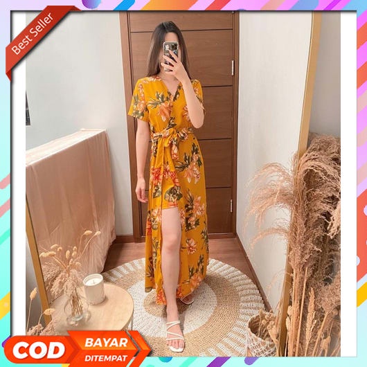 Jumpsuit Wanita Korean Style Pendek Jeans Terbaru 2022 Baju Kodok Jumbo Panjang Dewasa Ootd Setelan 