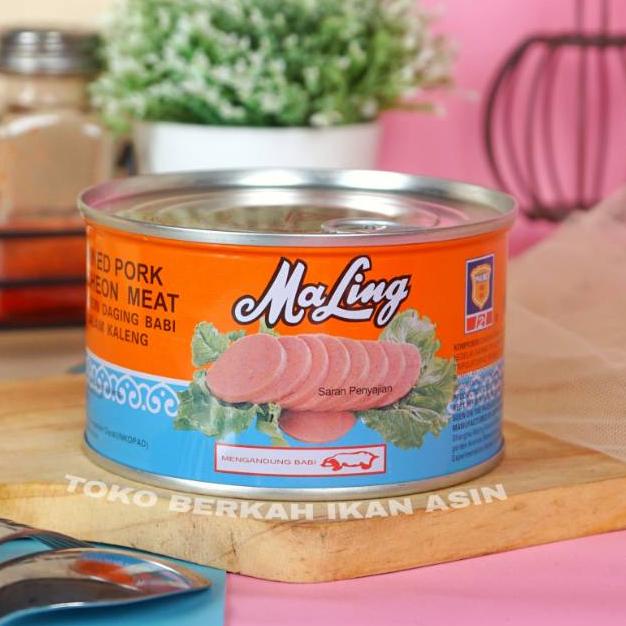 

[BAYAR DITEMPAT] Ma Ling Luncheon Pork 397gram TTS Canned / Daging Ham Babi Maling