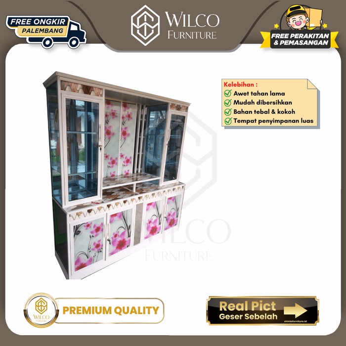 Buffet TV Hias Aluminium / Rak TV Partisi Aluminium Custom Palembang