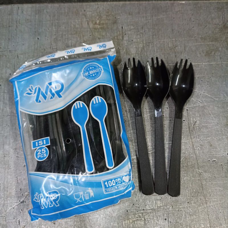Sendok Garpu Plastik 2in 1