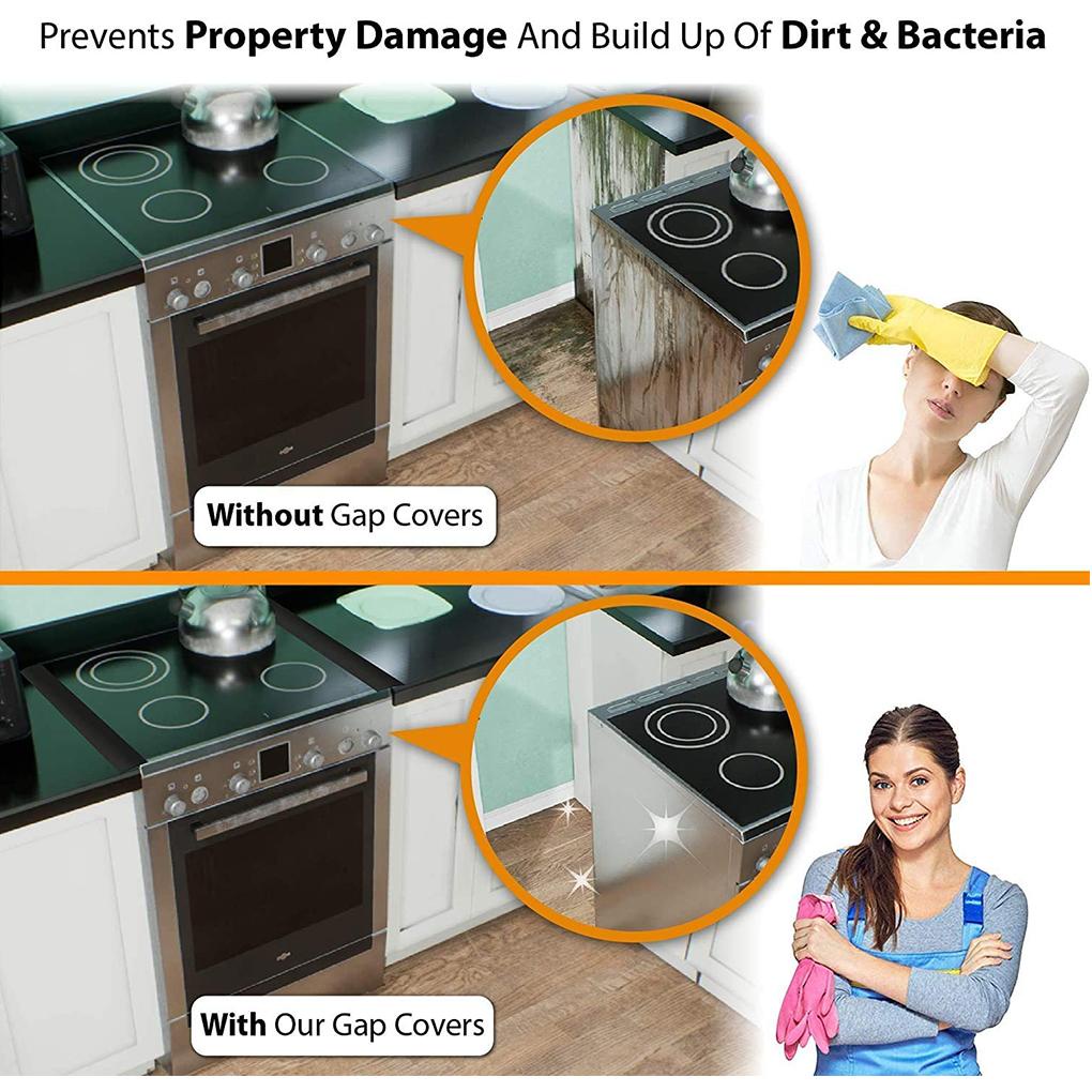 Penutup Kompor Silicone Stove Crack Sealed Strip Tahan Kompor Dapur