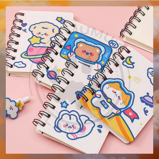 

NOTEBOOK RING MOTIF / BUKU CATATAN RING / BUKU TULIS RING MOTIF ASTRONOT ANIMAL