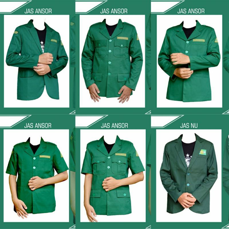 Jaz Ansor jas nu jas ansor soekarno jas ansor almamater jas nu jas ansor lengan panjang