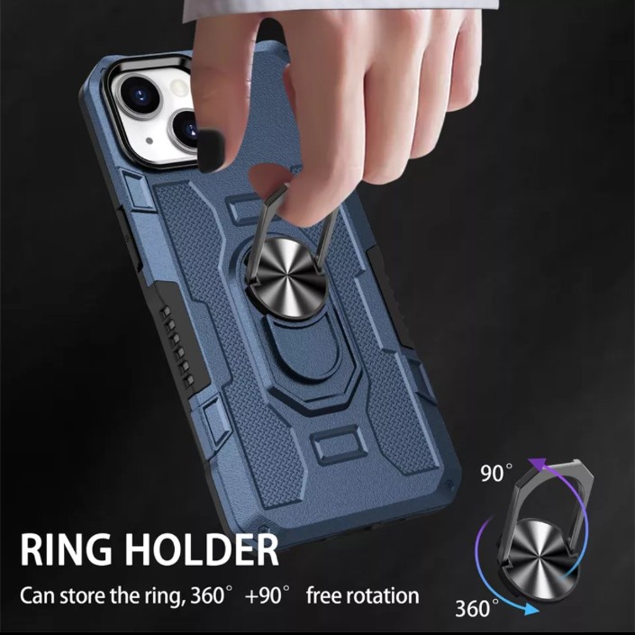 Case Armor IPHONE 7/7S Iring Cincin Magnetic Kesing Hp Protect kamera Premium Hard Case Standing Robot Pelindung Kamera