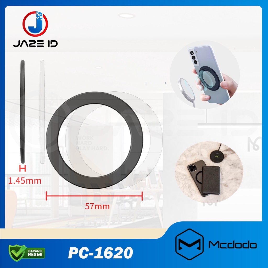 MCDODO Magnetic Wireless Ring Plate Magsafe Universal Android Iphone