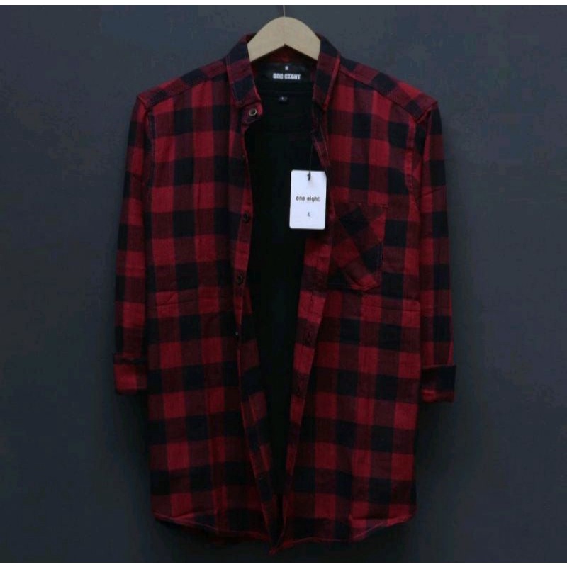 Kemeja Flanel Impor Pria Kualitas Premium Lengan Panjang Unisex Hem Flannel Baju Flanel Pria Wanita Motif Kotak Kotak