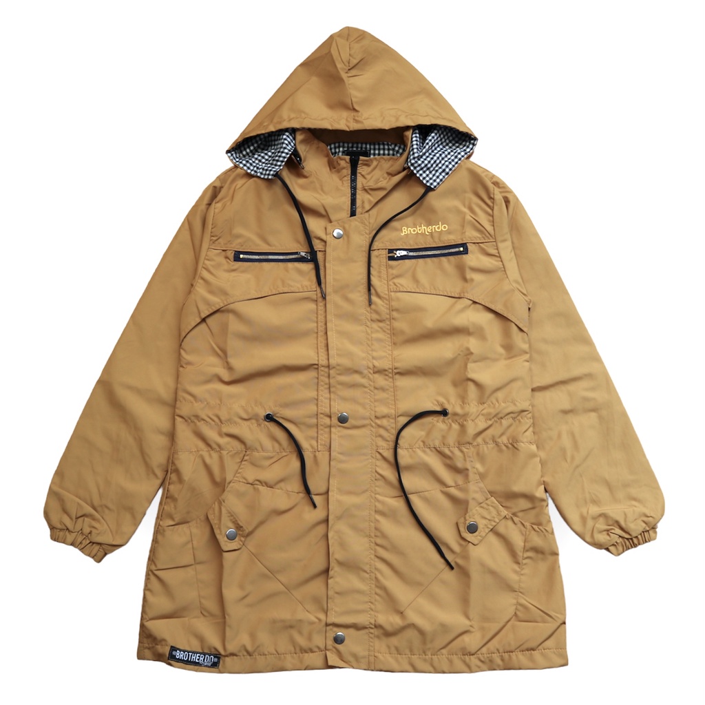 Jaket parka wanita parasut taslan waterproof windproof kekinian cocok dipakai harian brotherdo
