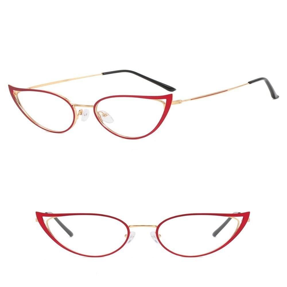 R-flower Light Kacamata Frame Wanita Kantor Cat Eye Cat Hollow