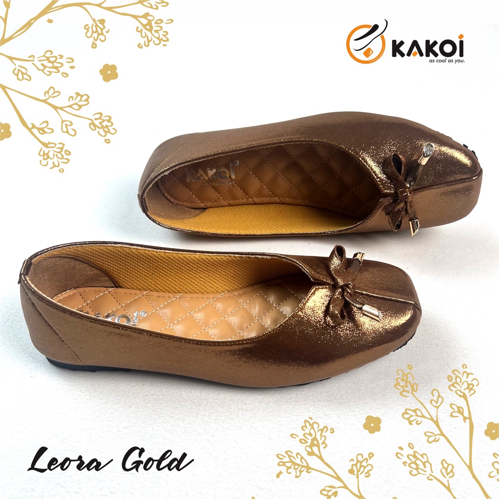 FLAT SHOES WANITA KAKOI LEORA GOLD