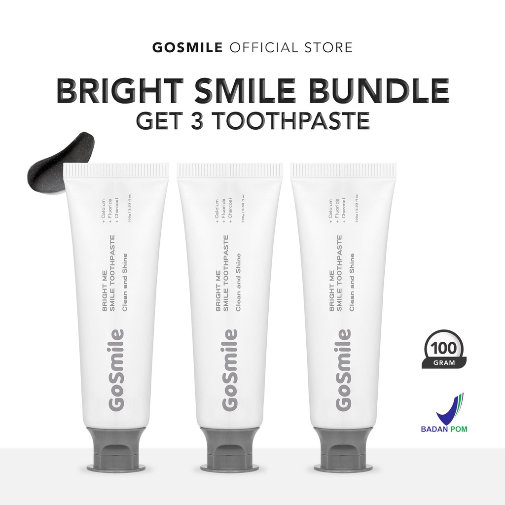 BUY 2 TOOTHPASTE GET 1  FOR FREE Go Smile Bright Me Smile Charcoal Toothpaste