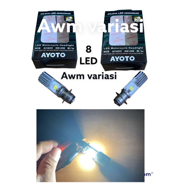 Lampu Depan Led Motor AYOTO M2A H6 AC/DC All Motor Matic / Bebek