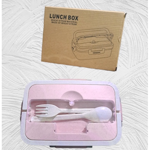 DEOS NEW KOTAK MAKAN 1100 ML WITH BROWNBOX FREE SENDOK DAN SUMPIT WADAH MAKANAN KOTAK MAKAN SIANG BL50142