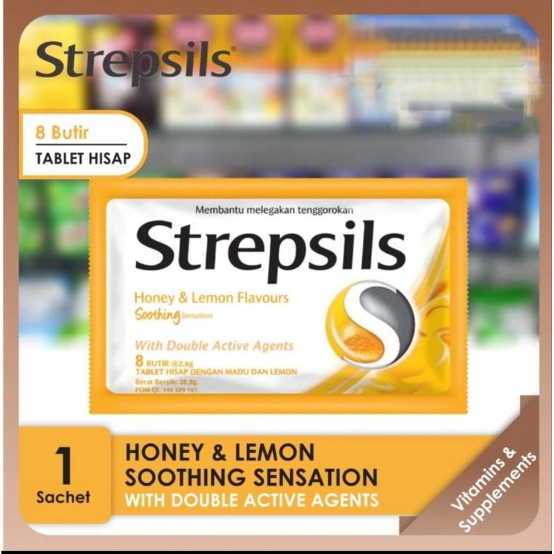 

strepsils honey lemon isi 8 butir permen melegakan tenggorokan