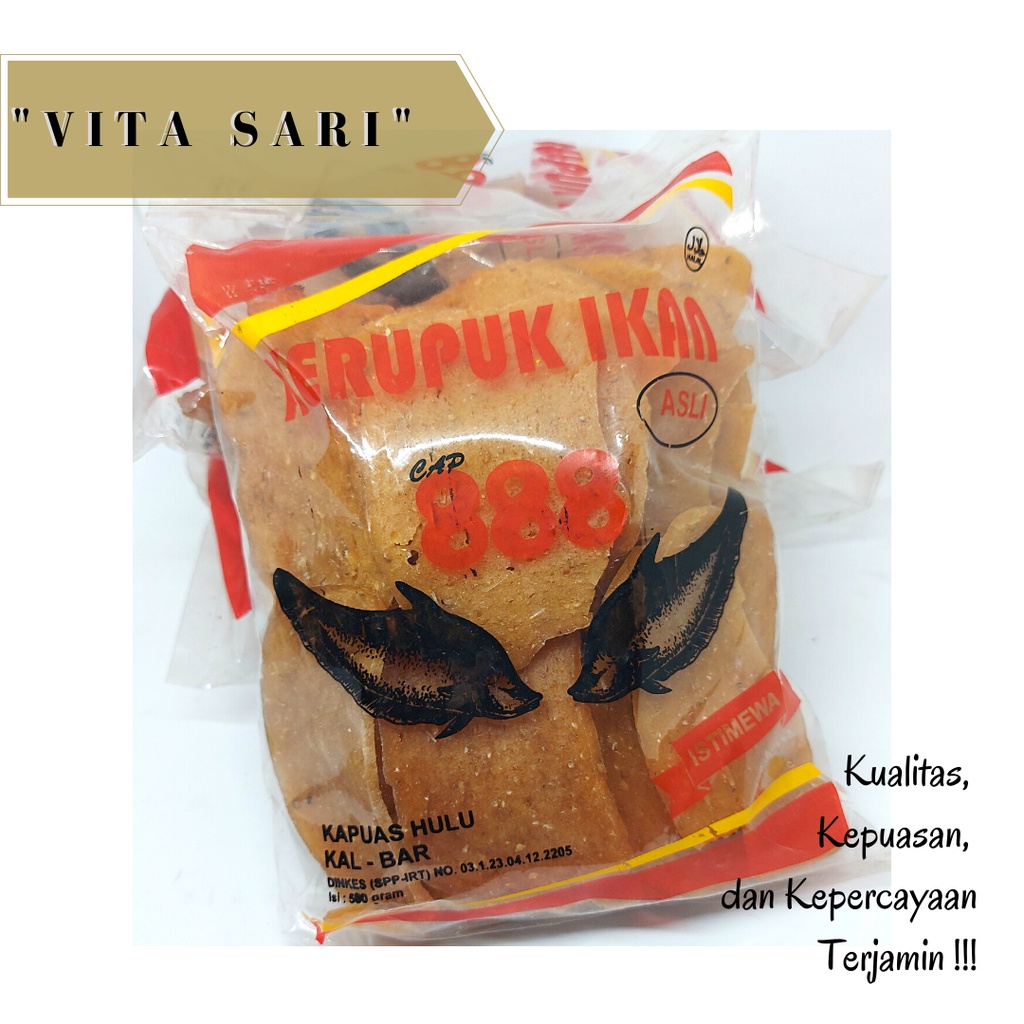 

KRUPUK / KERUPUK IKAN BELIDAK / KERUPUK IKAN BELIDA CAP 888 LADA HITAM MENTAH KHAS PONTIANAK