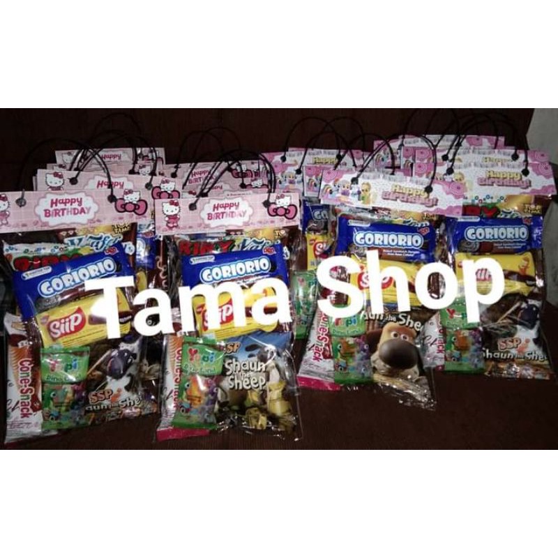 Plastik Ulang Tahun, tas ultah, birthday karakter kartun uk.15x25cm