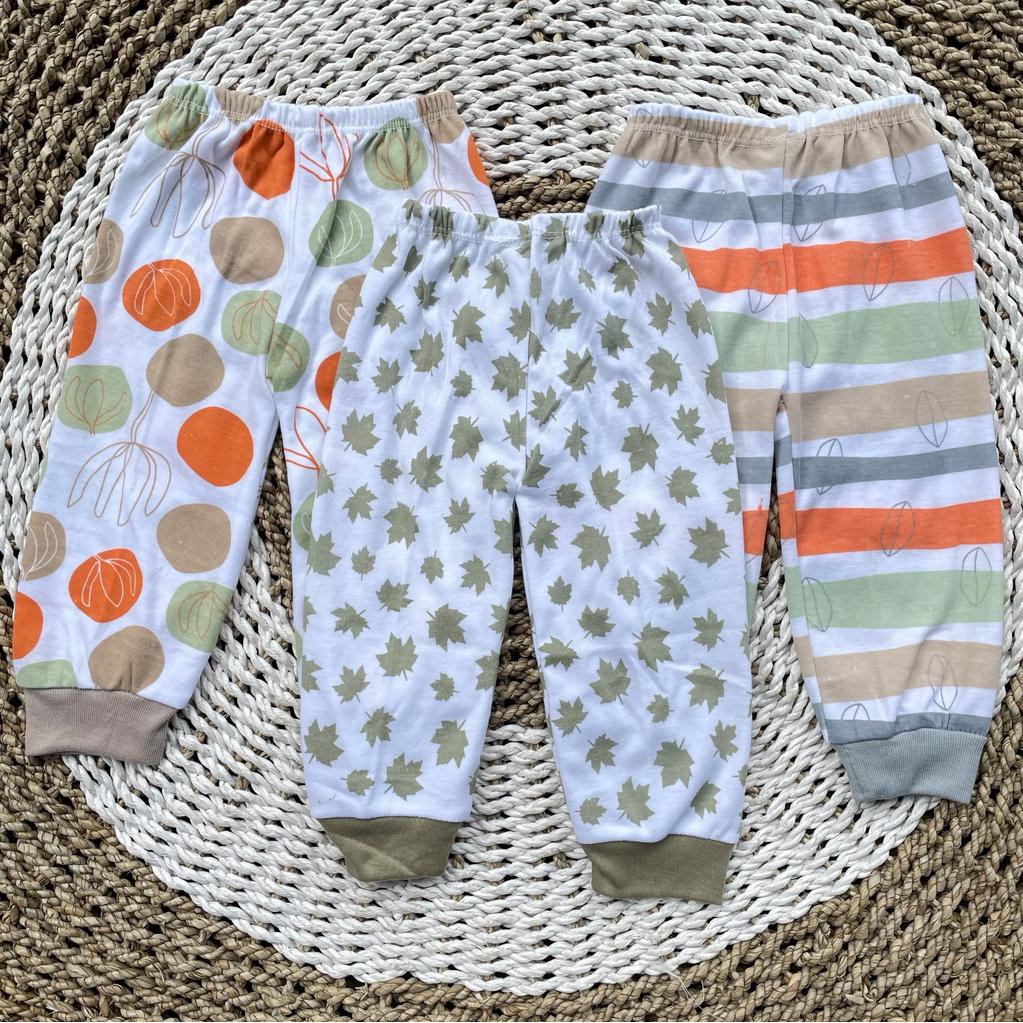 3 PCS Baju Bayi Lengan Panjang + Celana Panjang Bayi Baru Lahir Baju Bayi Setelan Newborn