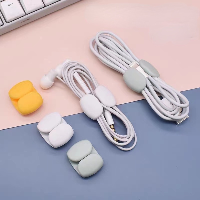 [Harga Grosir] 5pcs Charing Cord Mengelola Klip Saluran Kulkas Komputer Tempat Penyimpanan Kabel Data Mengorganisir Gesper Earphone Wires Winder Untuk Kantor Sekolah Keluarga