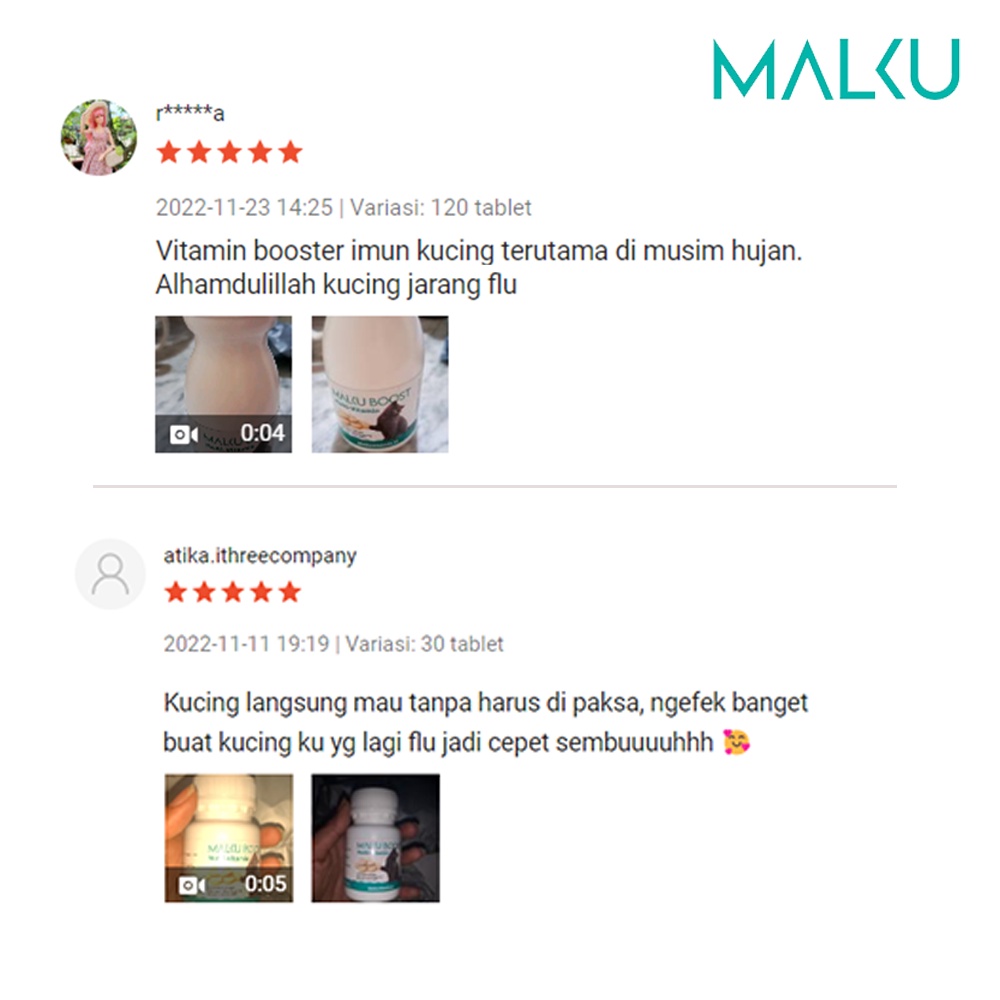 MALKU Boost Multivitamin - Vitamin Daya Tahan Tubuh Kucing - MALKU Vitamin