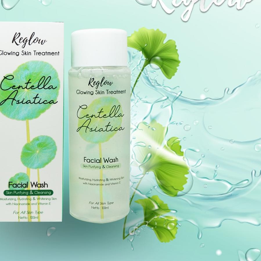 Facial Wash Purifying dan Cleansing Reglow | Pencuci Wajah Glowing | Kosmetik Pencerah | Pembersih Muka