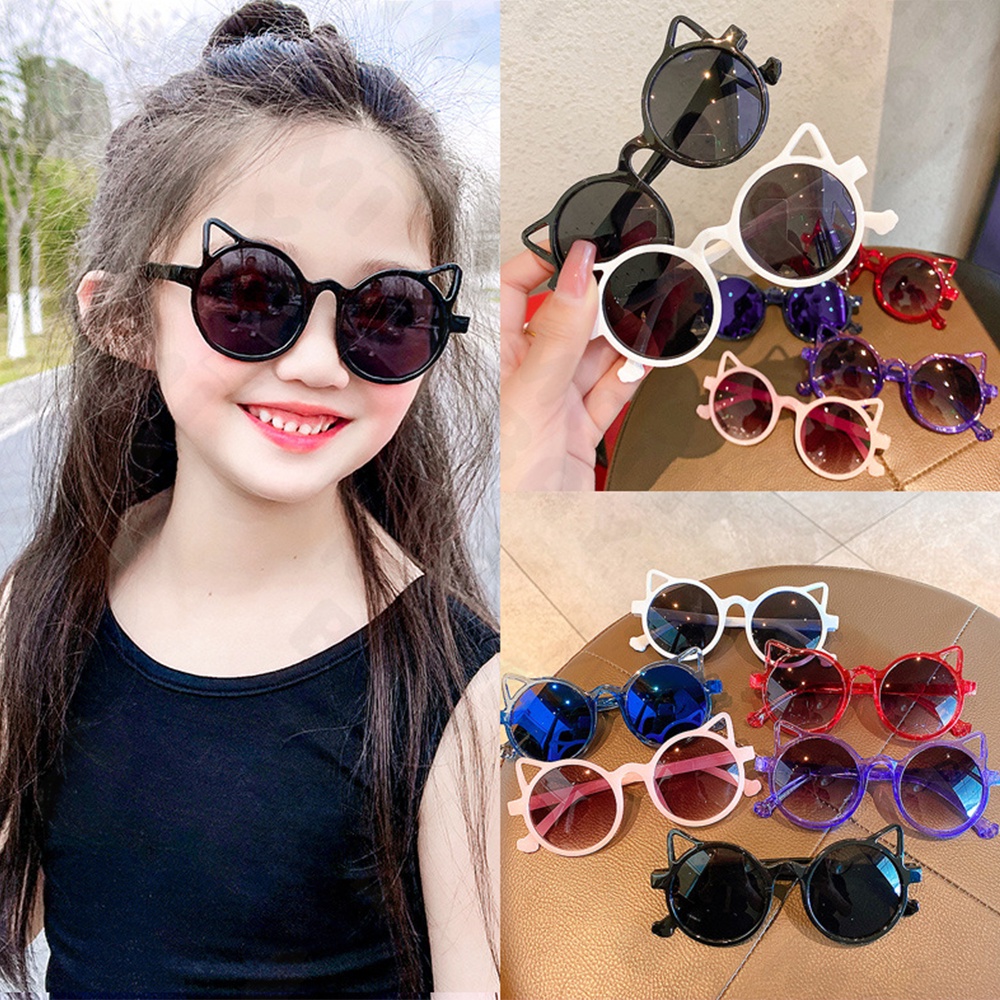 OKEYI Kacamata Hitam Anak-Anak Telinga Kucing/Kacamata Anak Kucing lucu Kids Sunglasses