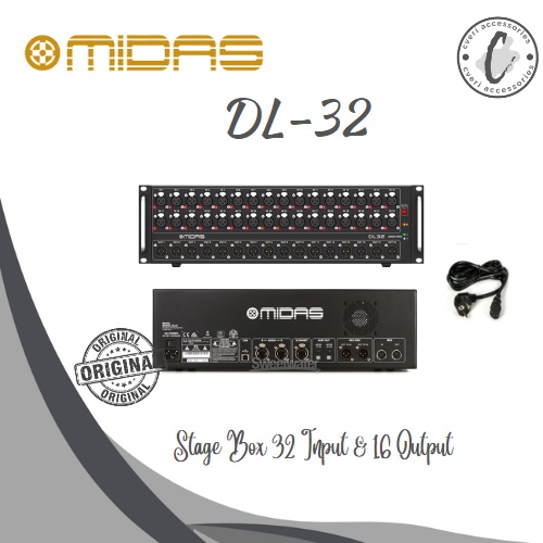 MIDAS DL32 Stage Box 32 Input & 16 Output Original Midas DL-32