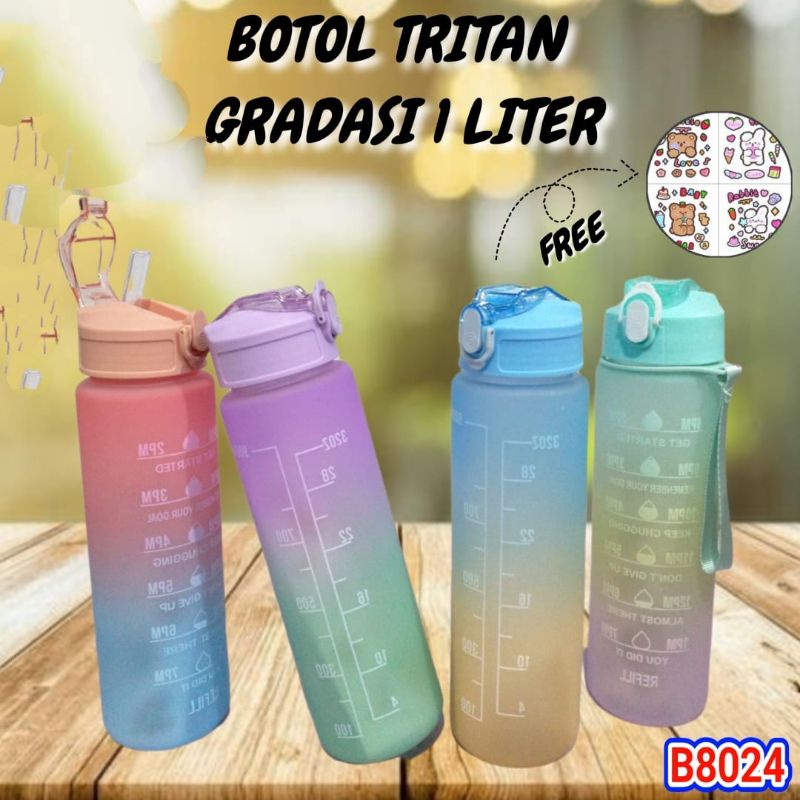botol minum TRITAN 1 liter High quality ORIGINAL COD
