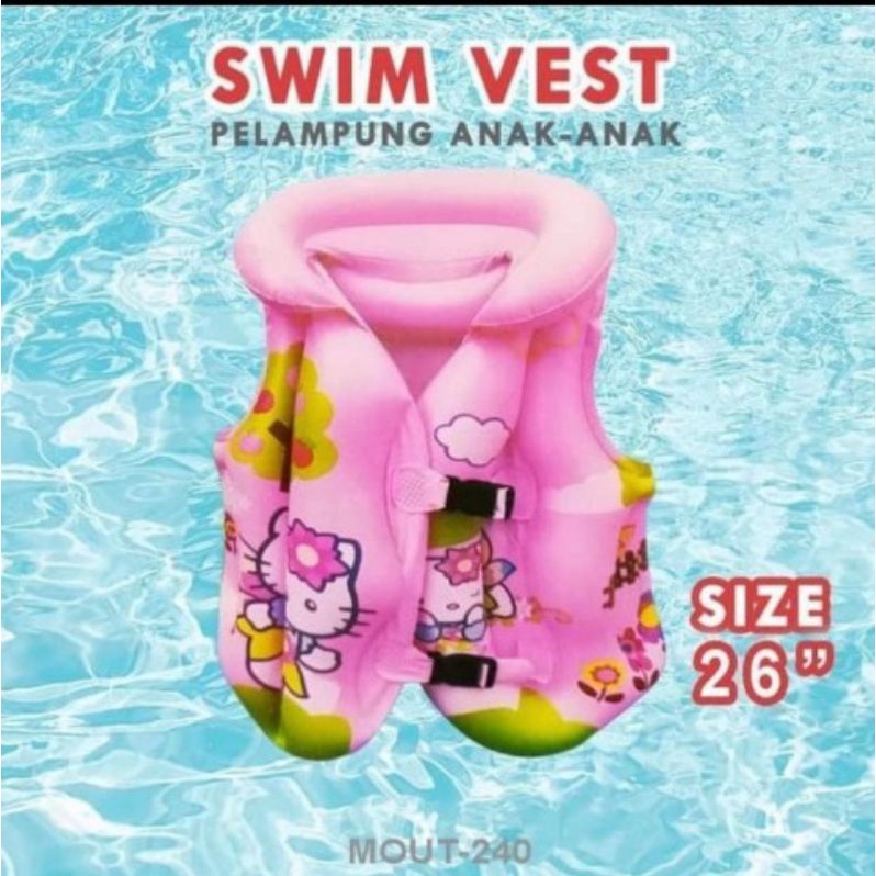 Swim vest size 24 pelampung renang anak karakter kartun karet ban pelampung renang anak