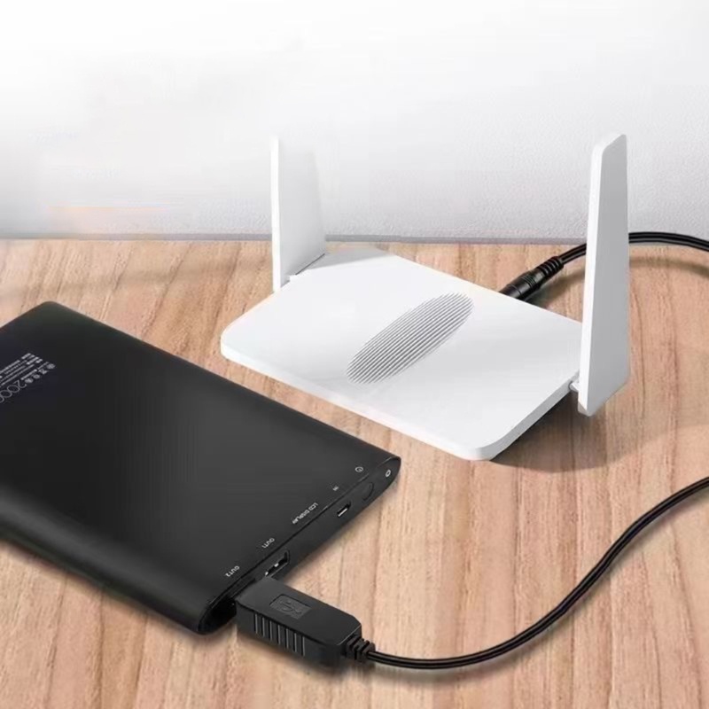 Zzz USB Ke DC 5V 9V 12V Adaptor Converter Kabel USB Ke 8PCS DC Jack Untuk Router Mini Fan Speaker WIFI Charging Bank Conne