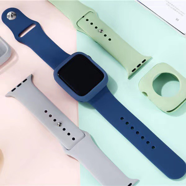 Tali strap watch silicone soft case + band case 2in1 app smartwatch 42mm 44mm tali plus casing