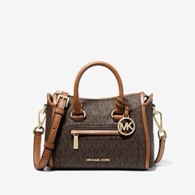 Michael kors Carine XS extra small logo satchel brown