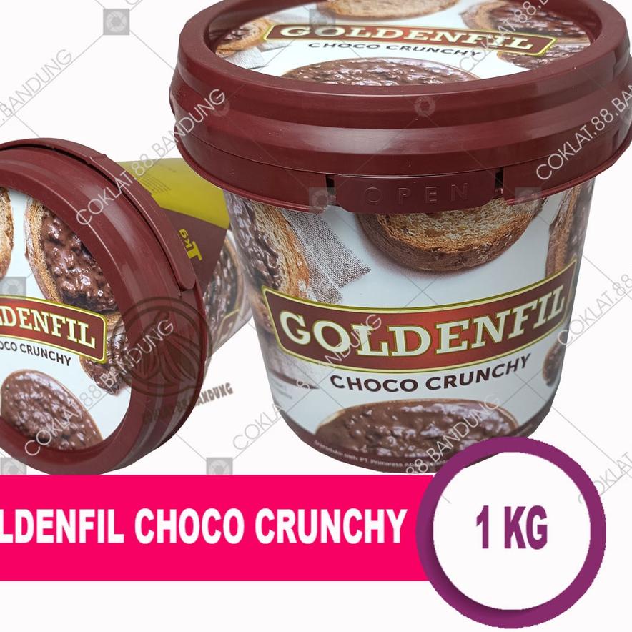 

SALE!!Goldenfil Choco Crunchy 1 Kg Spread, Selai Cokelat 1kg Chocolate Olesan Roti 1 Kilo Gram|RA6