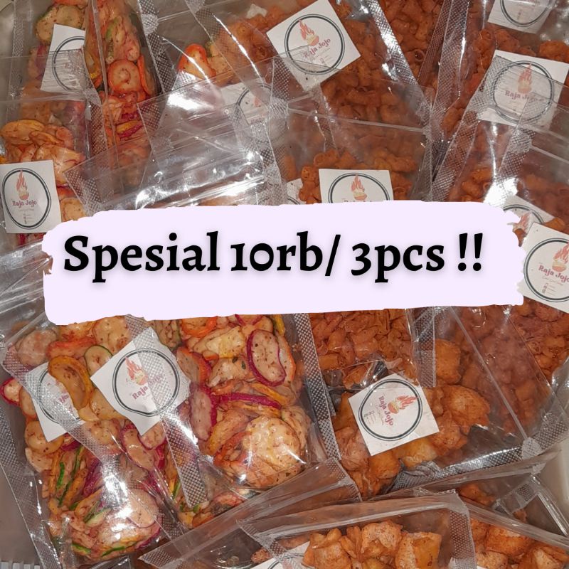 Jual Aneka Cemilan Kripik Pedas Murah Kripca Basreng Makaroni Cimol