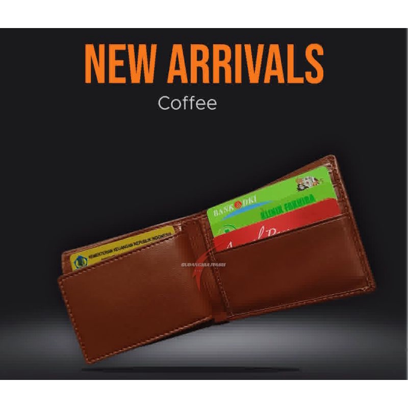 Dompet Pria Kulit Sintetis Polos Free Box Model Terbaru Elegant Murah