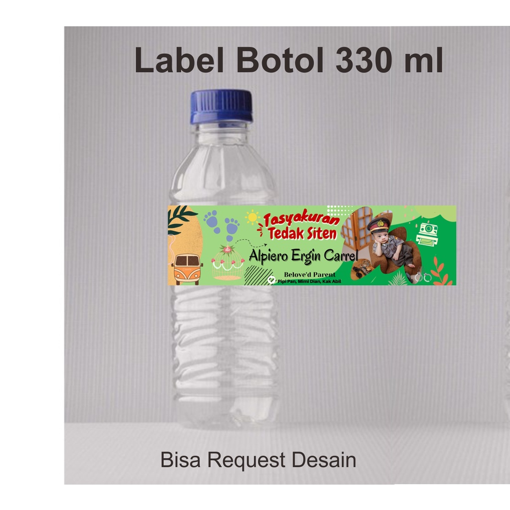 

Stiker Ulang Tahun Anak/ Label Minuman Custom Anti Air / Botol Mineral Water Aqua 330 ML