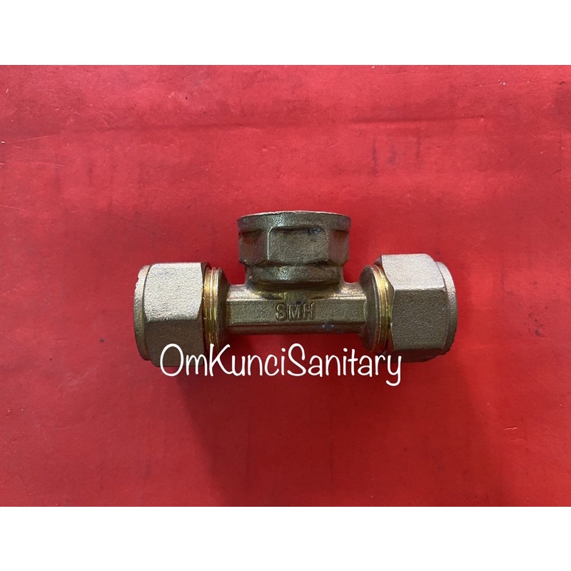 Tee Sambung Drat Dalam 1/2” Kuningan T Tee Sambung Drat Dalam Water Heater T Sambung Drat Dalam Pipa