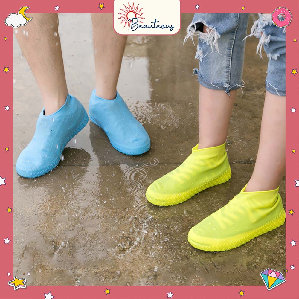 Cover Sepatu Waterproof Pelindung Sepatu Sandal Anti Air Hujan Funcover