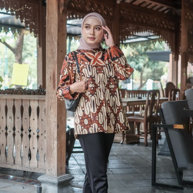 Blouse Batik Seruni Size S/M/L/XL/XXL - NairaBatik