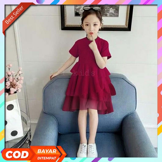 Baju Kekinian Kostum Anak Balita Perempuan Princes Umur12345678910 Korean Style Minidres Tanggung Ba