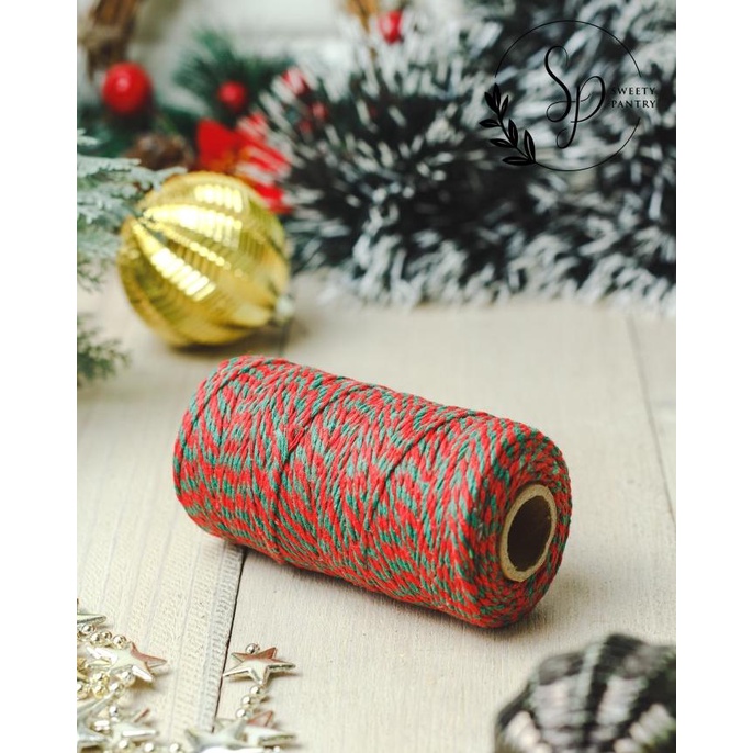 

[BISA COD] tali hang tag / pita packaging natal / tali katun / Tali rami katun