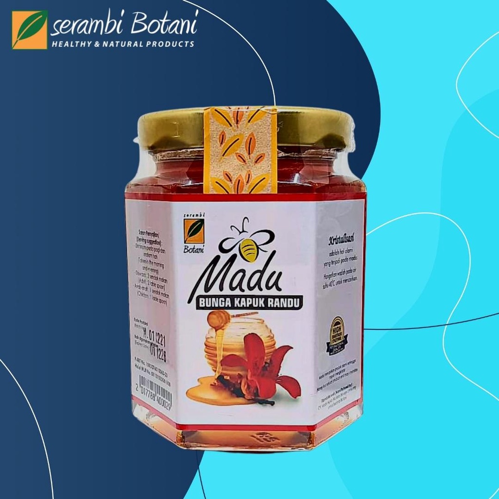 

Madu Murni Bunga Kapuk Randu 240gr Standar Internasional Serambi Botani